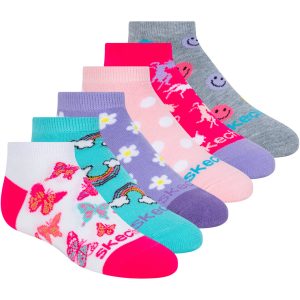 Skechers 6 Pack Low Cut Multicolor Print Socks