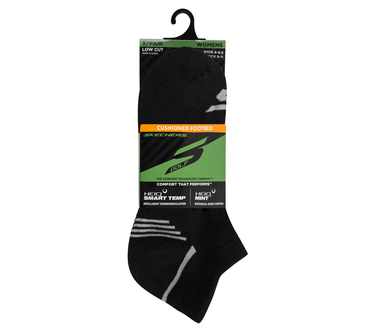 Skechers 3 Pack Women's Performance Low Cut Golf Socks