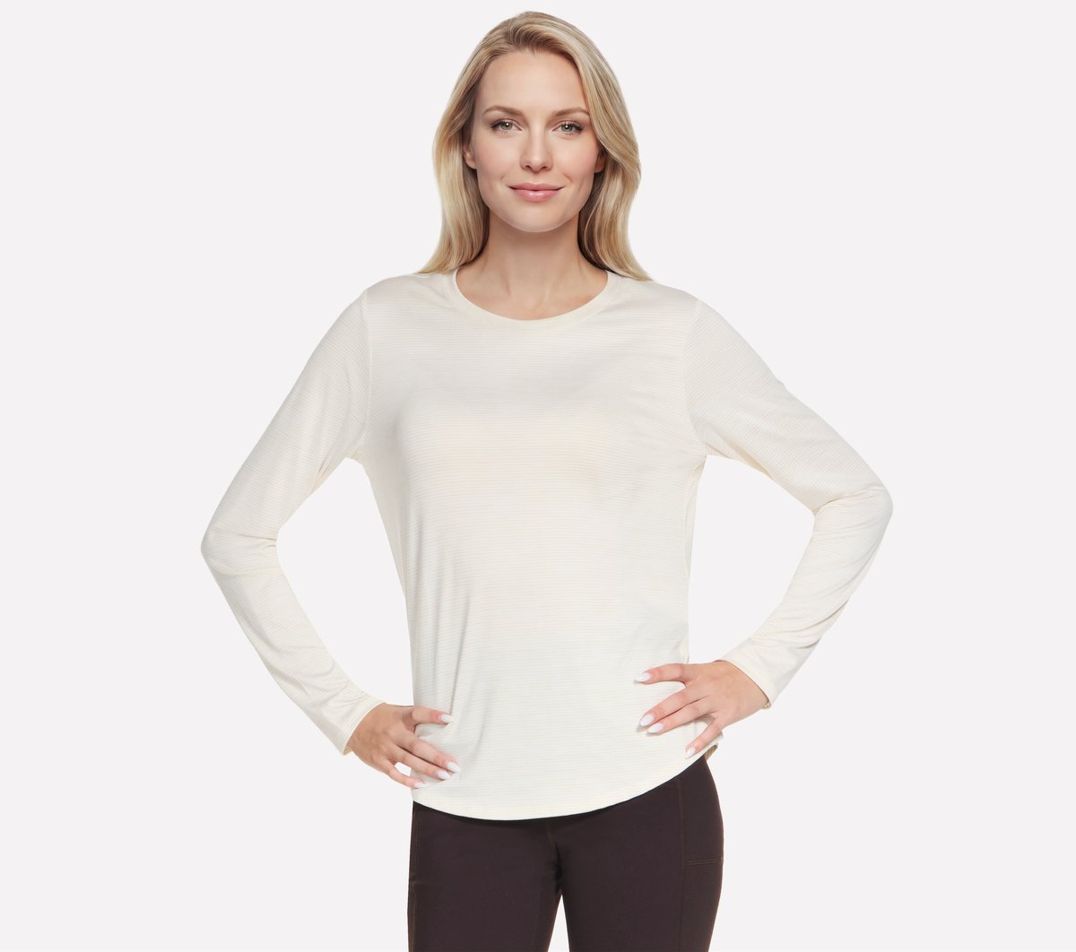 Skechers GO DRI Swift Stripe Long Sleeve Crew